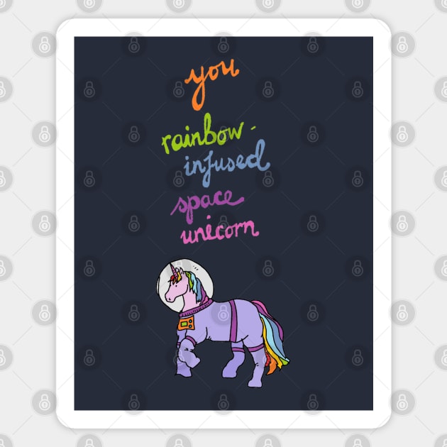 Leslie Knope compliment - space unicorn Magnet by JennyGreneIllustration